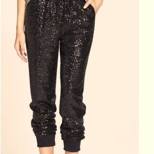 Beautiful black sequin joggers from Nordstrom. NWOT!